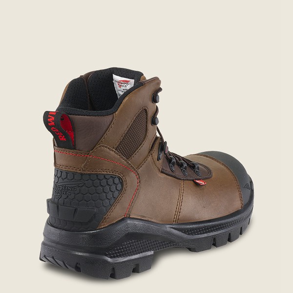 Red Wing Safety Boots Crv™ - 6-inch Toe - Brown/Black - Mens GZS190586